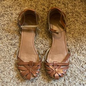 Aeropostale leather weave flats